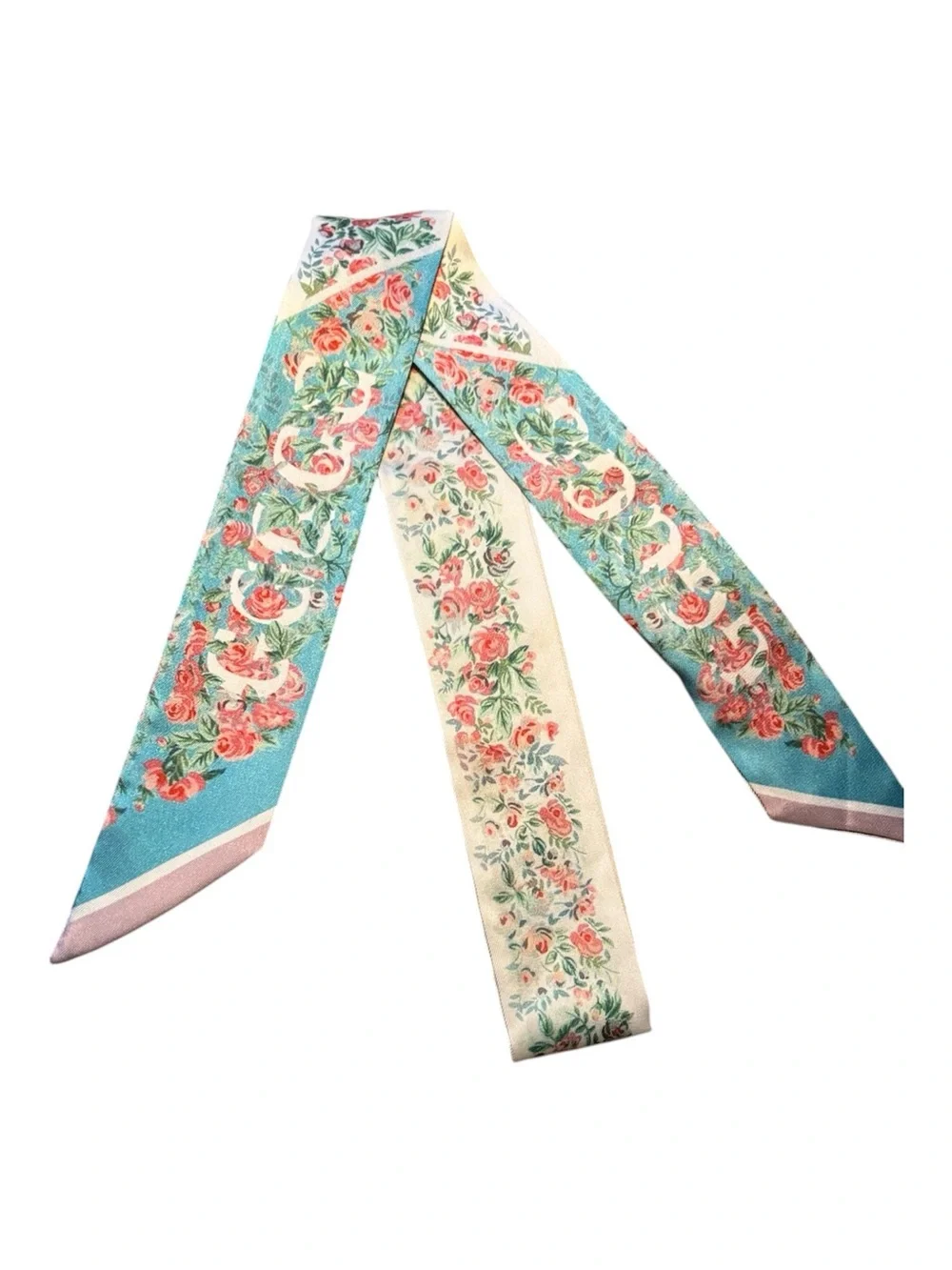 New Summer Floral Extra Long Ribbon Scarf 🌸
